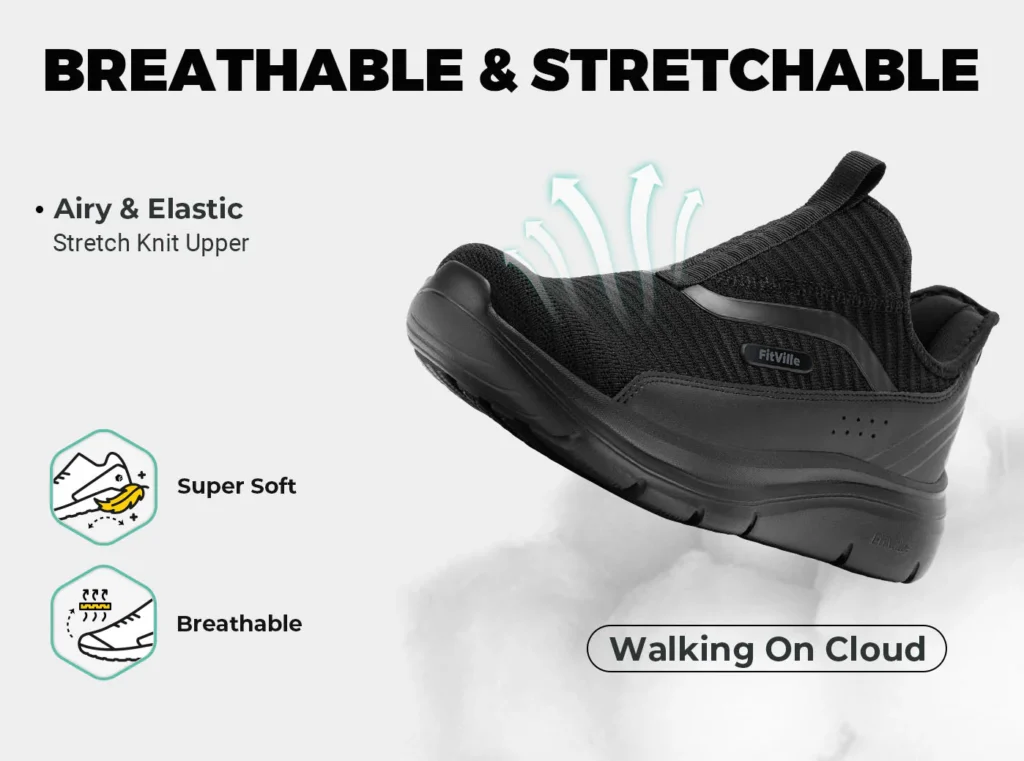 Fitville shoes Breathability and Moisture Control