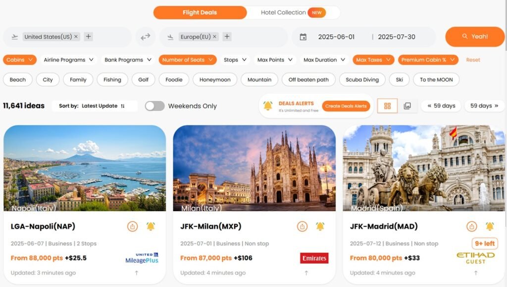 PointsYeah: The Ultimate Award Travel Hack You’ll Love in 2025 Award Search Functionality